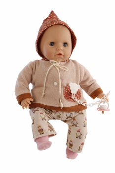 Baby Amy blaue Augen 45 cm Spielpuppe mit Schnuller NEUE Kleidung